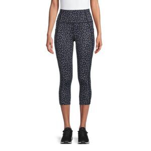 New Avia Pull on Active Capri Leggings Gray safari Size Small 4/6 workout gym